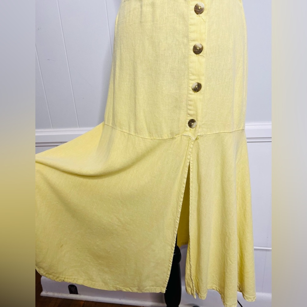 Free People Soft Linen Citron Skirt NWT Size 2